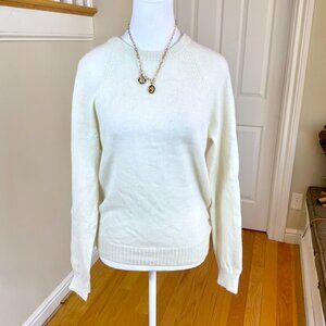 27 Miles Malibu Cashmere Sweater Ivory Gold Fleck (S)